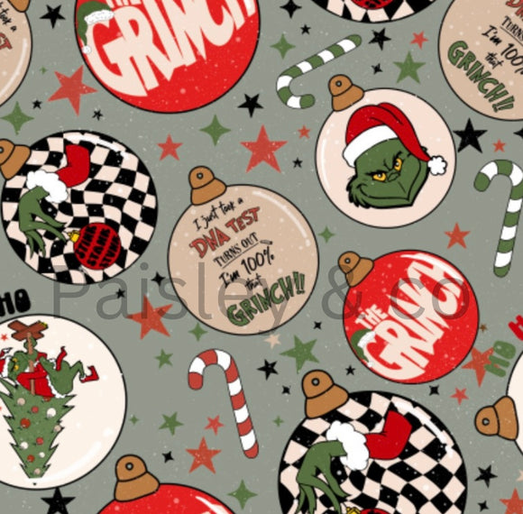 grinch ornaments blanket