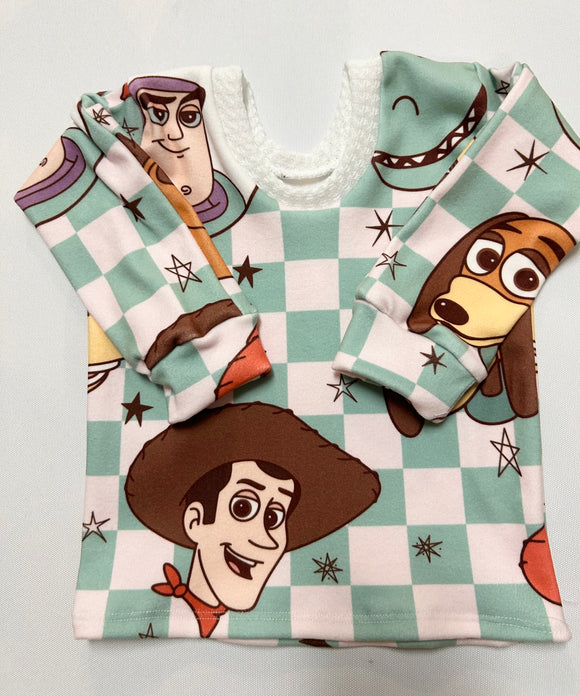 Toy Story checkered sweatshirts 🤍
