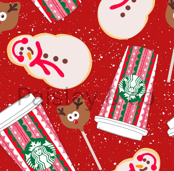 Christmas coffee blanket
