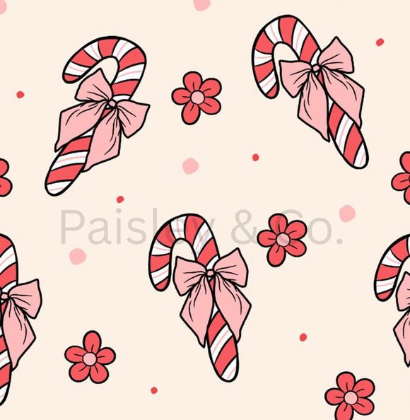 Candy canes blanket