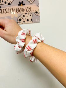 Baseball scrunchie