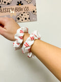 Baseball scrunchie