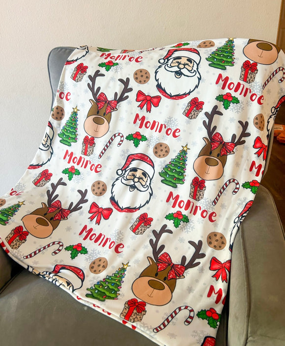 Custom name santa blanket