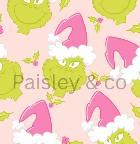 Girly grinch blanket